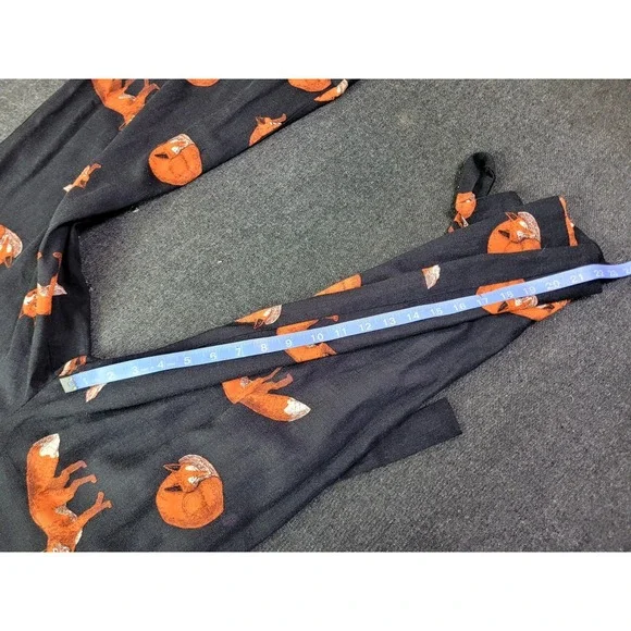 Modcloth‎ Red Fox Jumpsuit Romper Cropped Pant Tie Waist Navy Linen XS Funky - Picture 13 of 14